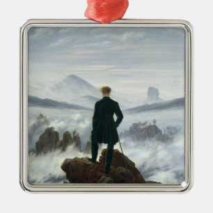 Wandereren ovanför havet av dimma, 1818 julgransprydnad metall