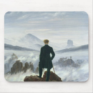 Wandereren ovanför havet av dimma, 1818 musmatta