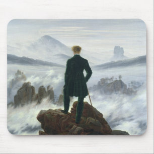 Wandereren ovanför havet av dimma, 1818 musmatta