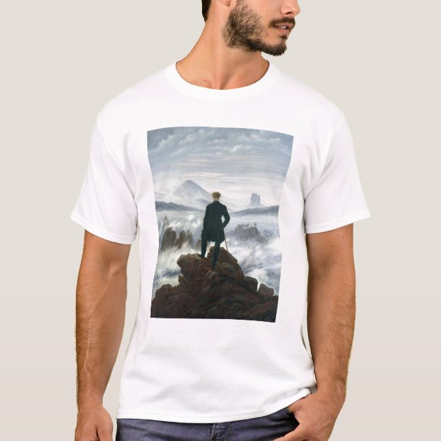 Wandereren ovanför havet av dimma, 1818 tee shirt (Framsida)