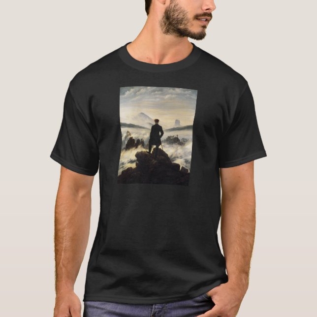 Wandereren ovanför havet av dimma t-shirt (Framsida)