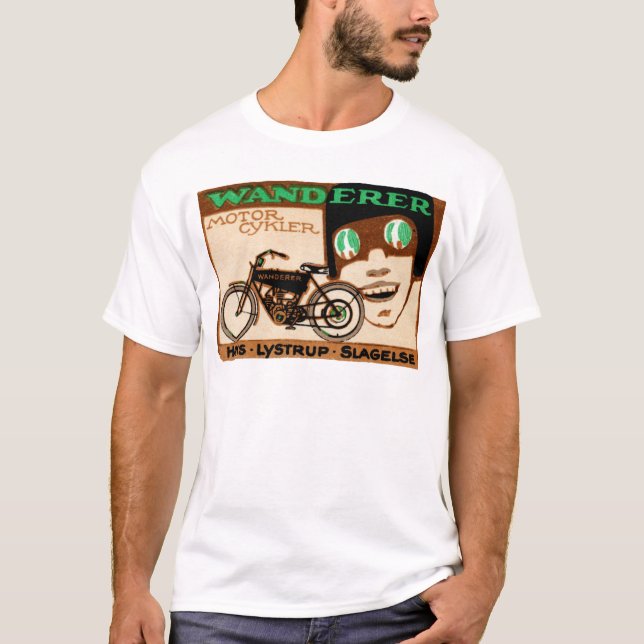Wanderermotorcykelaffisch 1910 tee (Framsida)