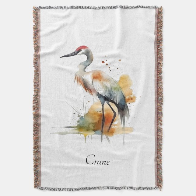 Wandering Crane, anpassningsbar Filt (Framsidan Vertikal)