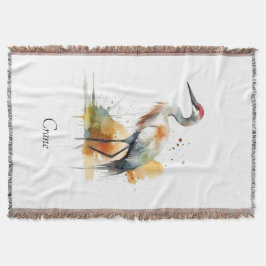 Wandering Crane, anpassningsbar Filt