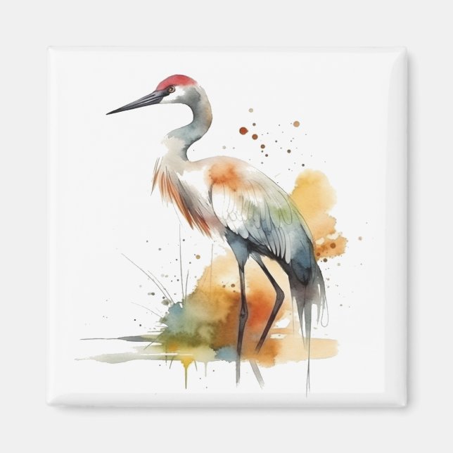 Wandering Crane Magnet (Framsidan)