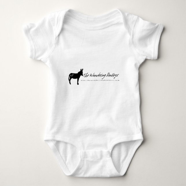 Wandering Donkey White Logotyp Dam T Shirt L (Framsida)