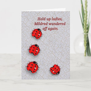 Wandering Ladybug Birthday Kort