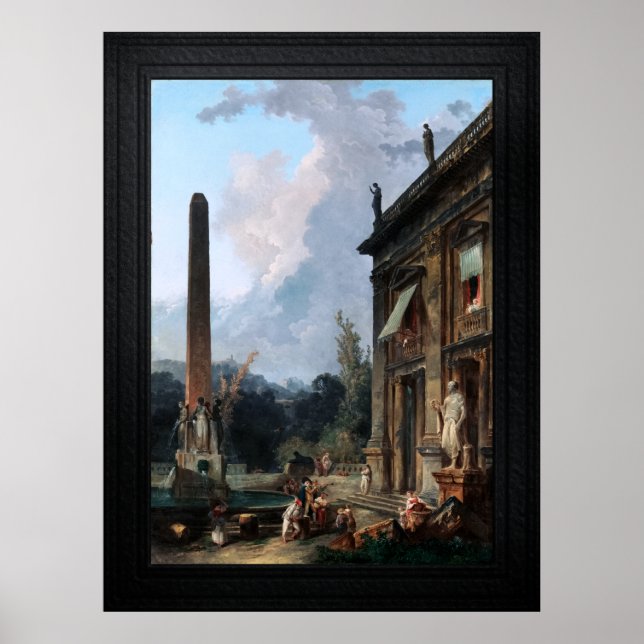 Wandering Minstrels av Hubert Robert Poster (Framsidan)
