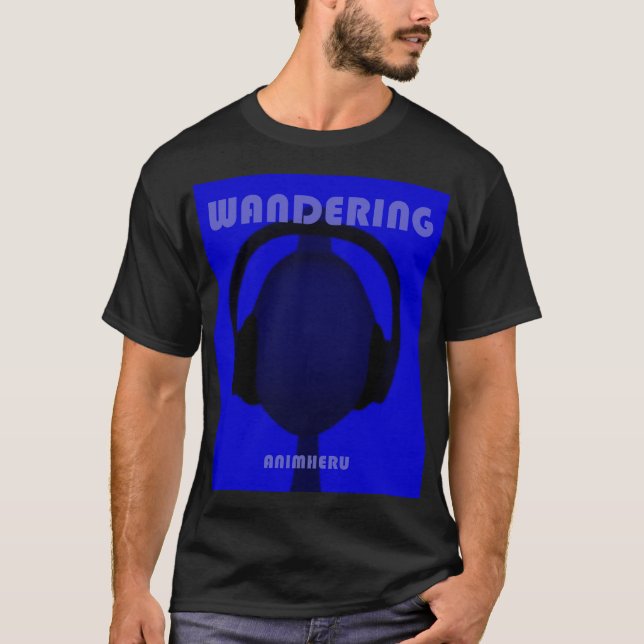 Wandering skivomslag Blå T Shirt (Framsida)