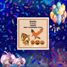 Wandering Witch Raven Halloween Pumpkins Birthday