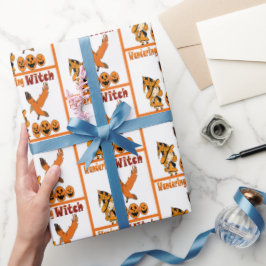 Wandering Witch Raven Jack o lantern Halloween Rol Presentpapper