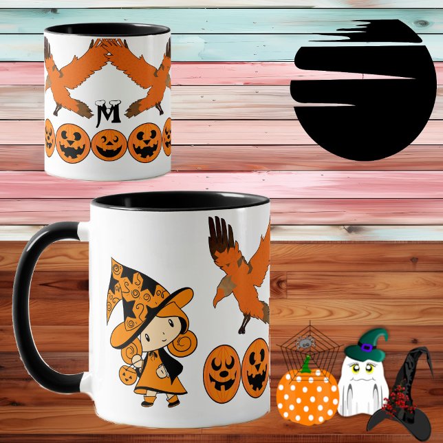 Wandering Witch Spooky Jack o lantern Halloween Mugg (Wandering Witch Spooky Jack O Lanterns Halloween Mug)