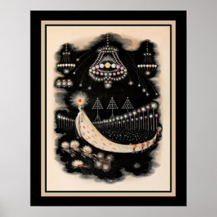 Wanderings of a Comet by J. Grandville ca 1844 Poster