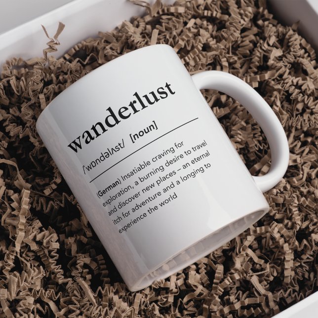 Wanderlats German Ord Definition Traveler Kaffemugg (Skapare uppladdad)