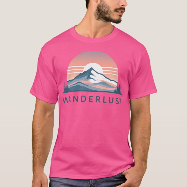 Wanderlats Mountain Sunset Alpine Glow T Shirt (Framsida)