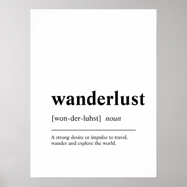 Wanderlats Travel Quote Poster (Framsidan)