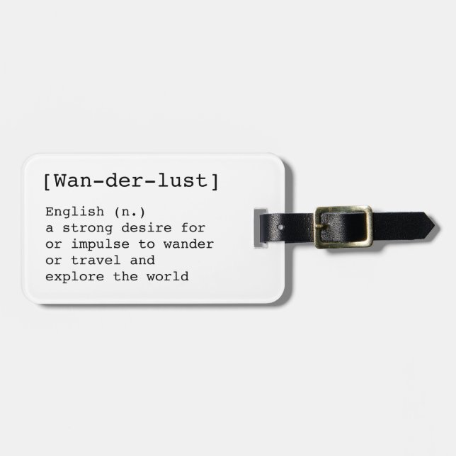 Wanderlust Bag Märkre Bagagebricka (Horisontell Framsida)