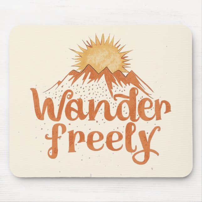Wanderlust Berg Sol Boho Typografi Musmatta (Framsidan)