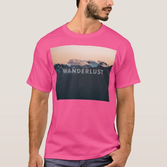 Wanderlust Clouds Covering Hurricane Ridge Mountai T Shirt (Framsida)