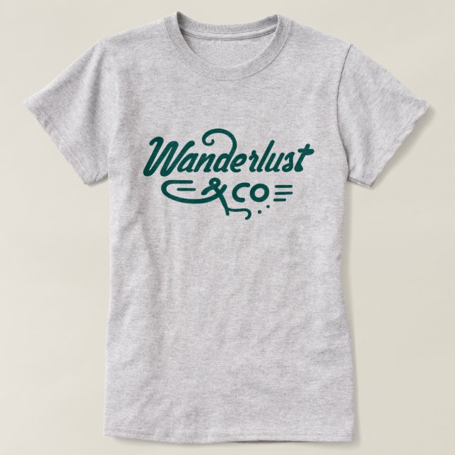 Wanderlust & CO T Shirt (Design framsida)