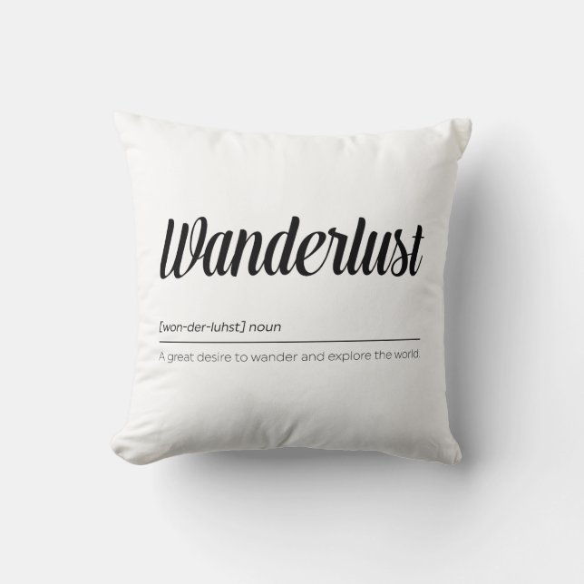 Wanderlust Definition Kudde (Framsida)