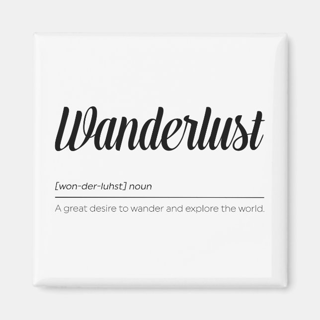Wanderlust Definition Magnet (Framsidan)