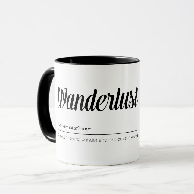 Wanderlust Definition Mugg (Framsida vänster)