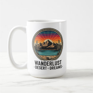 Wanderlust Desert Dreams Retro Sunset Travel Kaffemugg