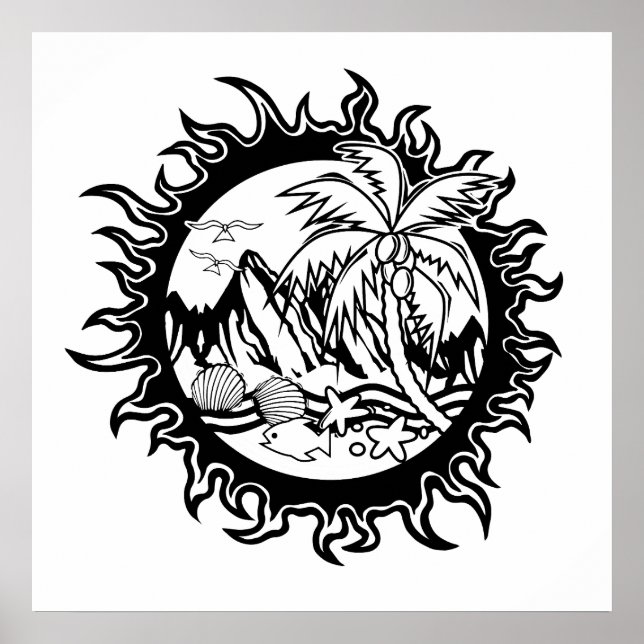 Wanderlust Exploring Tropical Ställen Poster (Framsidan)