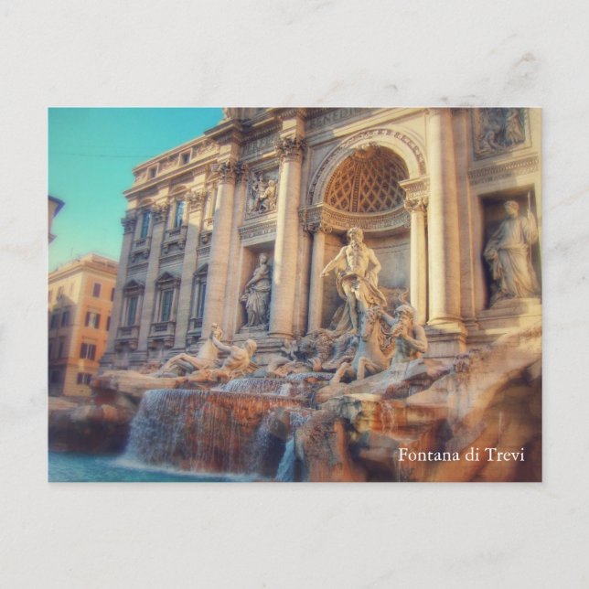 Wanderlust - Fontana di Trevi / Trevi Fontän Vykort (Framsida)