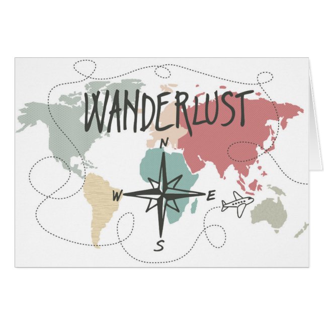Wanderlust Hälsningskort (Framsidan Horizontal)