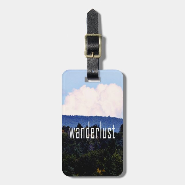 Wanderlust Luggage Tag Bagagebricka (Vertikal Framsida)