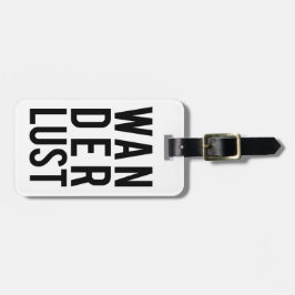 Wanderlust lust att resa bagagebricka