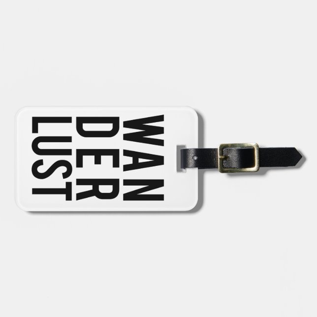 Wanderlust lust att resa bagagebricka (Horisontell Framsida)