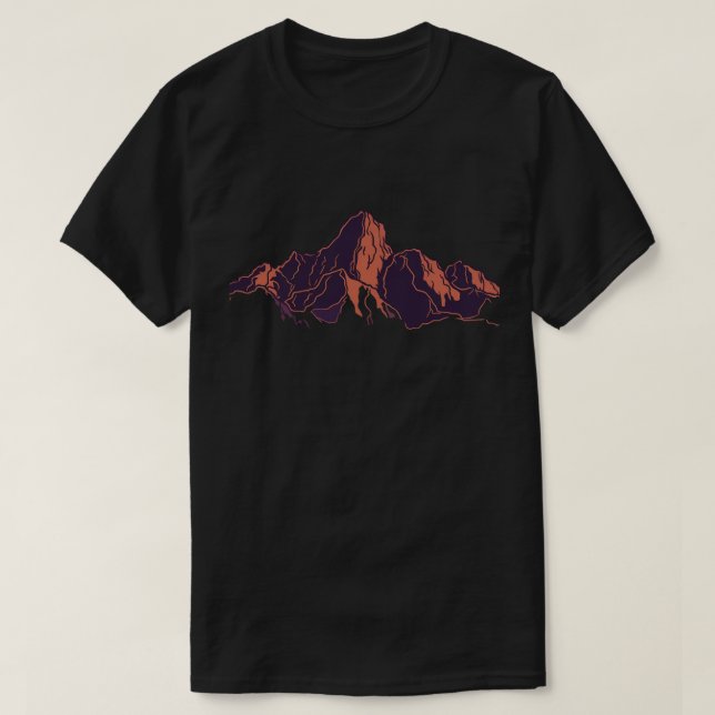 Wanderlust Mountain T Shirt (Design framsida)