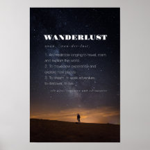 Wanderlust Ord Definition Travel Poster