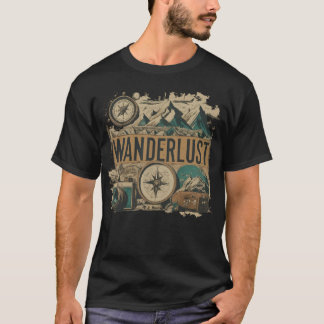 Wanderlust Poster Designad T-shirt
