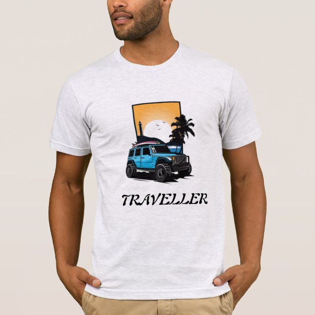 "Wanderlust Tee - Explore Beyond Limits" (Framsida)