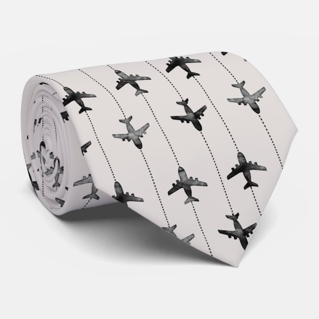 Wanderlust Travel Mönster Neck Tie Slips (Rullad)