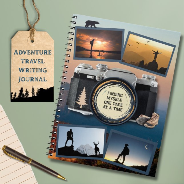 Wanderlust Utomhusäventyr Resedagbok Anteckningsbok (Outdoor Adventure Customizable Travel Writing Journal)