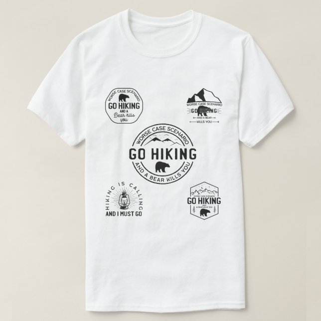Wanderlust-vandrare T Shirt (Design framsida)
