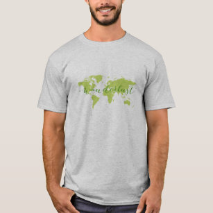 Wanderlust världskarta t-shirt