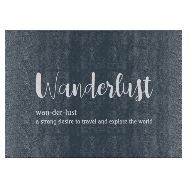 Wanderlustdefinition vit grått blue färg (Framsidan)
