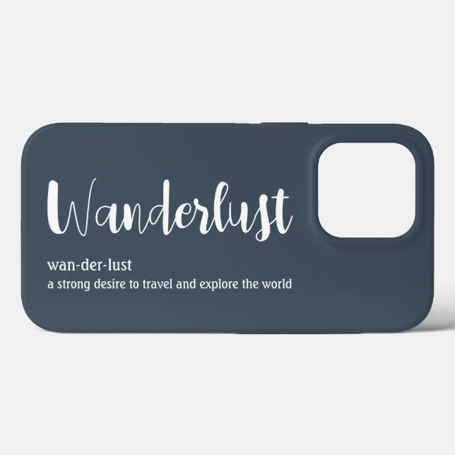 Wanderlustdefinition vit grått blue färg (Baksida (horisontell))