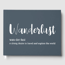 Wanderlustdefinition vit grått blue färg gästböcker