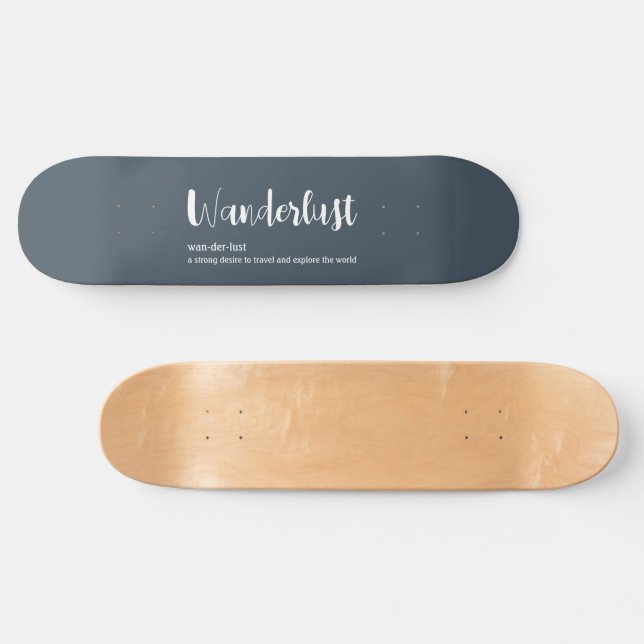 Wanderlustdefinition vit grått blue färg mini skateboard bräda 18,5 cm (Horz)
