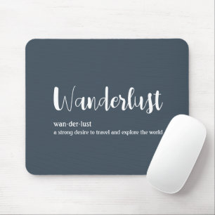 Wanderlustdefinition vit grått blue färg musmatta