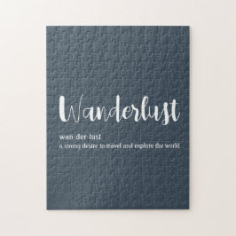 Wanderlustdefinition vit grått blue färg pussel