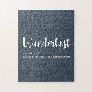 Wanderlustdefinition vit grått blue färg pussel