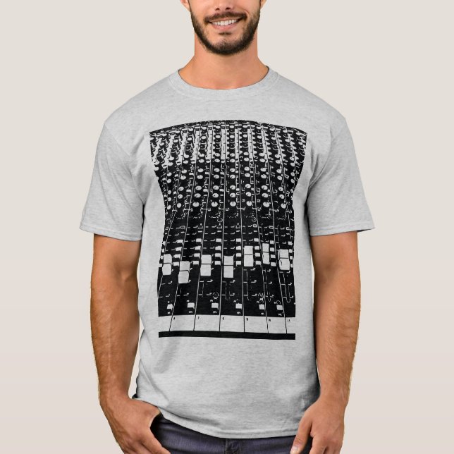 Wanderlusten Ljud Mix Board EDM Hipster-festivalen Tee Shirt (Framsida)